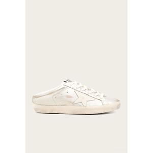 NEW GOLDEN GOOSE women's superstar sabot sneaker in platinum/cream